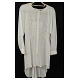 Sz MD Roja Long White Shirt Dress