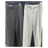 (2) Sz 10 & 42 High-Waist Wide-Leg Trousers