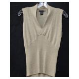 SZ Med Sweaterworks Gold Metallic Sleeveless