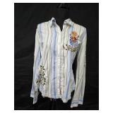 Sz L Robert Graham Long-sleeve Striped