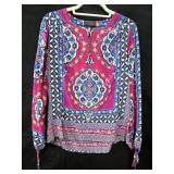 Sz Med Vibrant Pink Hale Bob Blouse Featuring an