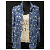 Sz L Vintage Angie Graphic Tank w/Embroidered