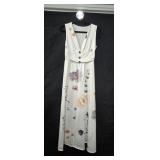 Med Floral Print V-neck Sleeveless Maxi Casual