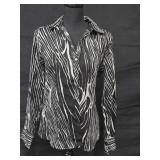 Med Paperwhite Zebra Print LS Shirt