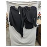 BCBGMAXAZRIA (2)  Black Asymmetrical Blouses