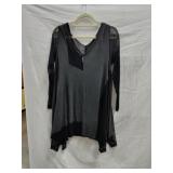 Lynn Ritchieï¿½ Silver grey & mesh top in size