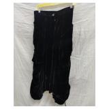 HANNAHï¿½ Long Black Velvet Skirt with