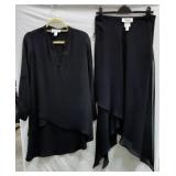 Sz 6Joseph Ribkoffï¿½ Black Asymmetrical Top &