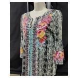Sz Small AVANNA JANEï¿½ Boho Printed Long Sleeved