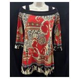 Joseph Ribkoff Red Tunic Blouse
