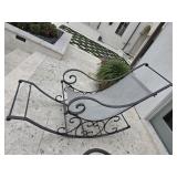 Forged Wrought Iron Rocking Chair w/Sling Seat