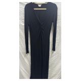 Sz M Michael Kors Long-sleeve twist-front maxi