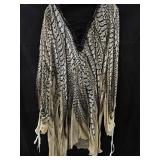 Sz 42 EUR Just Cavalli Silk Sheer Dress w/Leather