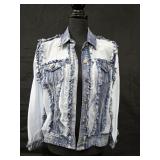Sz Med AZI Sheera Denim Long Sleeve Jacket