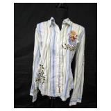 Sz L Robert Graham Long-sleeve Striped