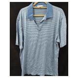 XL Peter Millar Blue Striped Polo