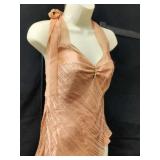 'LAUNDRYï¿½ By SHELLI SEGAL' Peach Halter With Gold