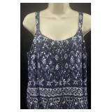 Sz 8 Lafayette 148 New York Blue and White Ikat