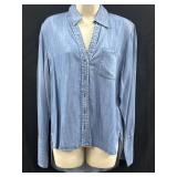 Sz 6 Foxcroft Denim Shirt Long