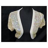 Sz Small Cejon Cream-colored Sequin Embellished