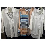 (3) Sz M Long Sleeve Button Up Blouses