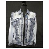 Sz Med AZI Sheera Denim Long Sleeve Jacket