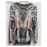 Sz M Clover Canyon Swan print long