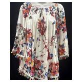 Sz S Jodifl Floral Print Top Featuring Flared