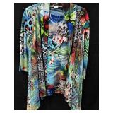 Sz S Damee Inc Shirt w/ Matching Lace Vest