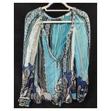 LG Hale Bob 100% Silk Beaded Blouse