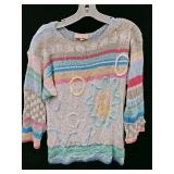 Sz LG French Rags Hand Loomed Sweater