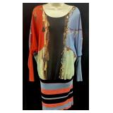 Sz S/M Courage.b Graphic Print Top with Batwing
