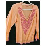 Sz SM Hale Bob Cabana Silk Blend Blouse