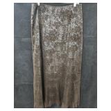 YY Brown Tulle Trim Maxi Skirt