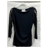 Sz 10 Joseph Ribkoffï¿½ Black Long Sleeved Top