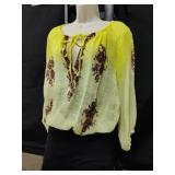VANITA ROSAï¿½ PARIS Yellow BoHo 100% Linen Long