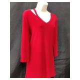Clara Sun Wooï¿½ Red, Long Sleeved, Cut Out