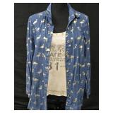 Sz L Vintage Angie Graphic Tank w/Embroidered