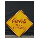 30x30 Vintage Yellow and Red Coca-Cola Plant