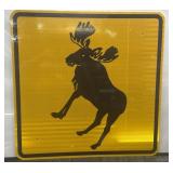 24"x24" Reflective Moose Warning Road Sign