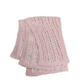 Handmade Pink Crochet Baby Blanket 24x32