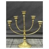 10" Brass 5 Arm Candelabra