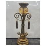 19" Brass Metal Candle Holder