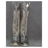 Sz 9-9.5 Ladies Larry Mahan Tall Eel Skin Boots