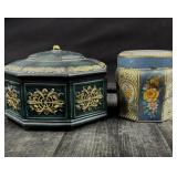 Octagon Jewelry Box with a Mirrored Lid 6" &