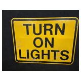 24"ï¿½18" TURN ON LIGHTS Highway Sign