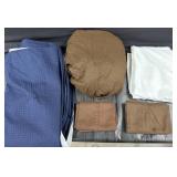 Queen Sz Linen Bedding & Shower Curtain
