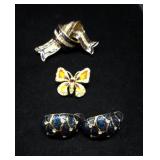 Joan Rivers Enamel Butterfly Broach, Bow Brooch &