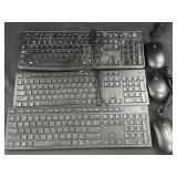 (2) Dell keyboards (1) Logitech & (3) Dell Mouse