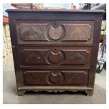 Antique 3 Drawer Walnut Chest of Drawers